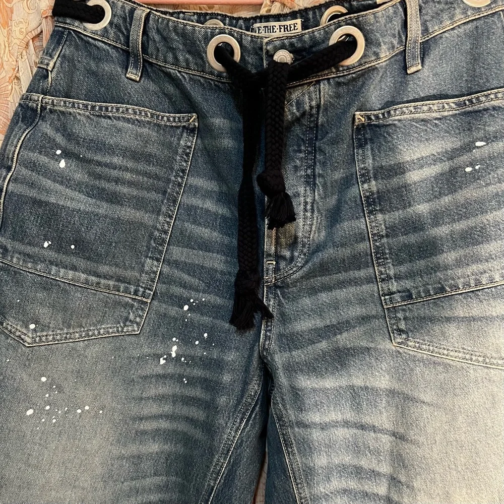 WE THE FREE by Free People: “Moxie” Low Slung Pull-On Barrel Jeans NWT - Picture 8 of 12